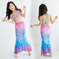 thumbnail image 4 of 8 Colores Cola De Sirena Traje De Natación Para Bebé Niña Vestido De Princesa Niños Baño Bikini Conjunto Niñas Trajes Disfraz De Halloween Pez Completo, 4 of 4