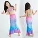 thumbnail image 4 of 8 Colores Cola De Sirena Traje De Natación Para Bebé Niña Vestido De Princesa Niños Baño Bikini Conjunto Niñas Trajes Disfraz De Halloween Pez Completo, 4 of 4