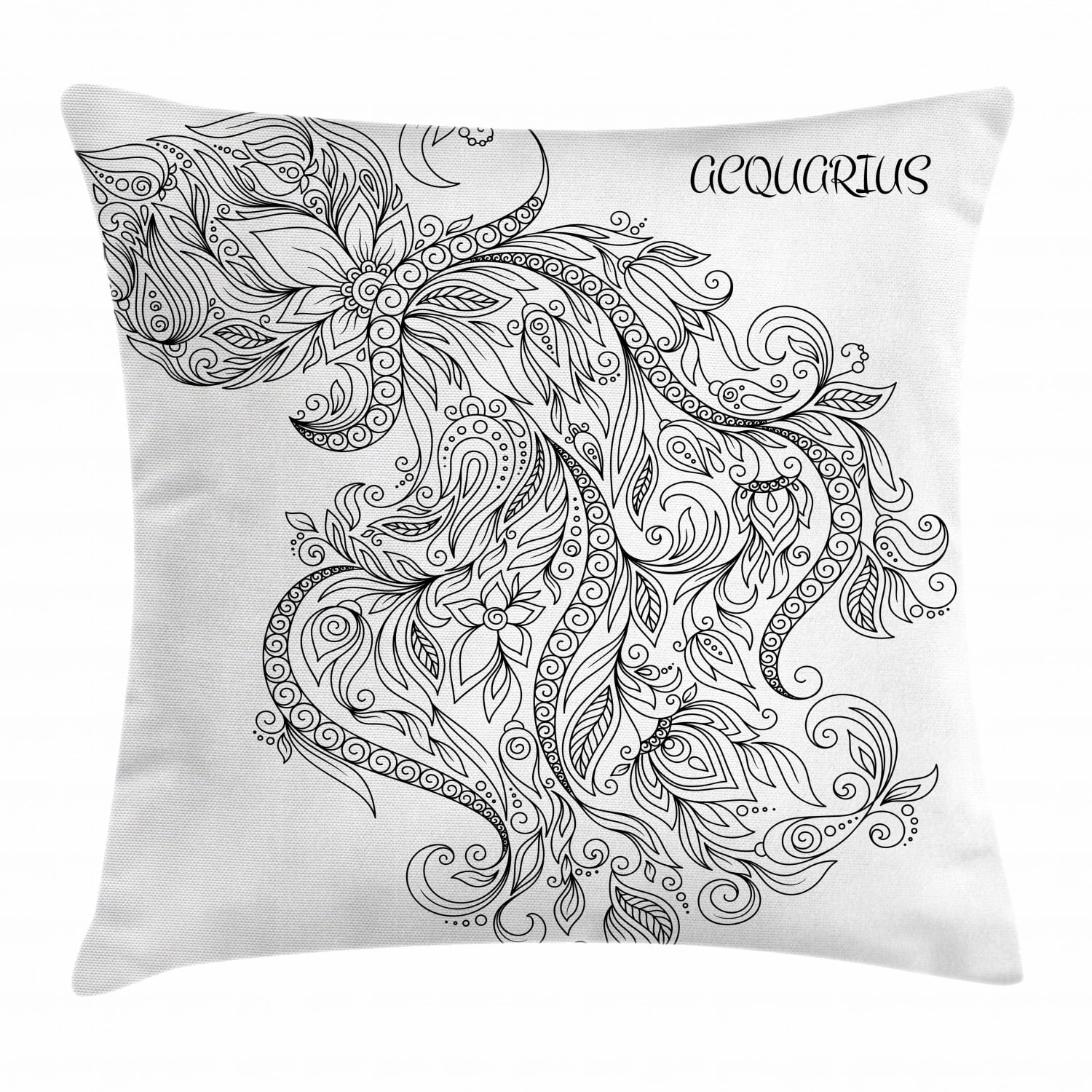 Aquarius Zodiac Pillow Case Sofa Cushion Cover