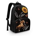 thumbnail image 3 of FOR U DESIGNS Sunflower Horse Backpack Lunch Box for Girls Women Elementary Middle School Daypack with Lunch Bag Cool College Laptop Bookbag Outdoor Travel Backpacks, 3 of 7