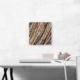 thumbnail image 2 of ARTCANVAS Tan Magenta Black Yellow Lines Modern Square Canvas Art Print - Size: 12" x 12" (0.75" Deep), 2 of 9
