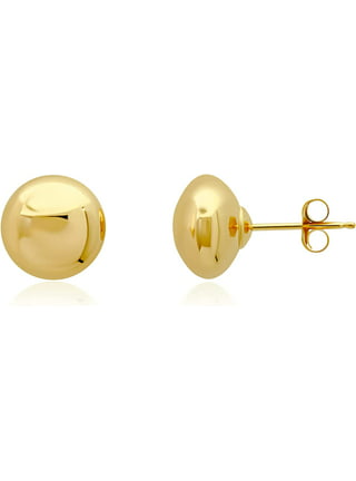 14k Yellow Gold Ball Stud Earring