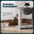 thumbnail image 6 of Amolife 14.1" Cat Tree with Hammock, Sisal Scratching Post, Plush Bed, Stable Cat Furniture for Indoor Cats and Kittens, Grey, 6 of 7