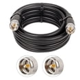thumbnail image 2 of UHF Male to Male PL259 Coaxial Cable Indoor and Outdoor Radio Antenna with 32ft 50-5 Coaxial Cable, Black, RG50-5, 2 of 9