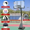 thumbnail image 2 of Height Adjustable Basketball Hoop, 7.5 to 10ft Adjustable Basketball Stand with 44 Inch Backboard, Portable Basketball Goal System with Stable Base and Wheels, Use for Outdoor, 2 of 8
