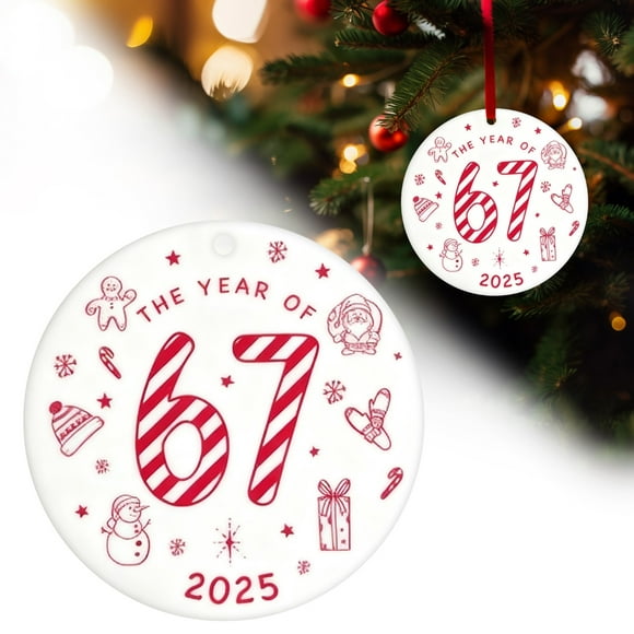 Garloy Gift for Christmas Tree Decorations,Xmas Tree Decoration,Winter Holiday Christian Gifts,Unique Gift,Christmas Pendants,67 Xmas Ornament,Funny Ornament,Decorative Hanging Ornament,1pc,3.14"