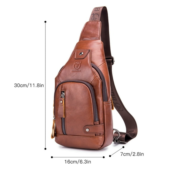 BULLCAPTAIN Chest pack,Chest Men Chest With Usb With Usb Port Men Leather Casual Leather Casual Chest Qisuo Huiop Siuke