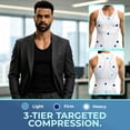 thumbnail image 3 of MANIFIQUE 2 Packs Gynecomastia Compression Shirts for Men - Sleeveless Slimming Undershirts Body Shaper Workout Tank Top, 3 of 7