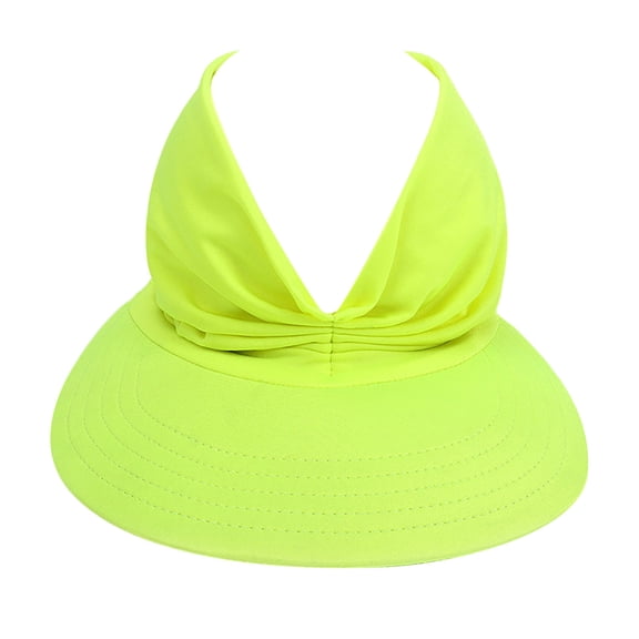 Odeerbi Visors Hat Sunhat Summer Hat Women's Sun Visor Sun Hat Anti-ultraviolet Elastic Hollow Top Hat Red