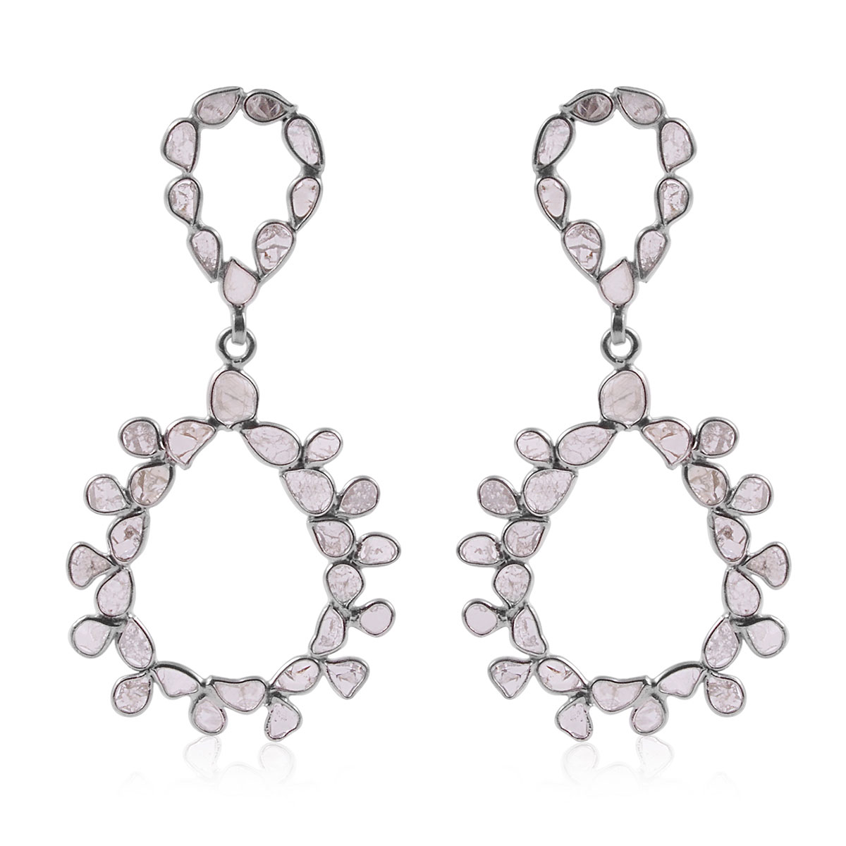 Shop LC 925 Sterling Silver Polki Diamond Bridal Anniversary Drop