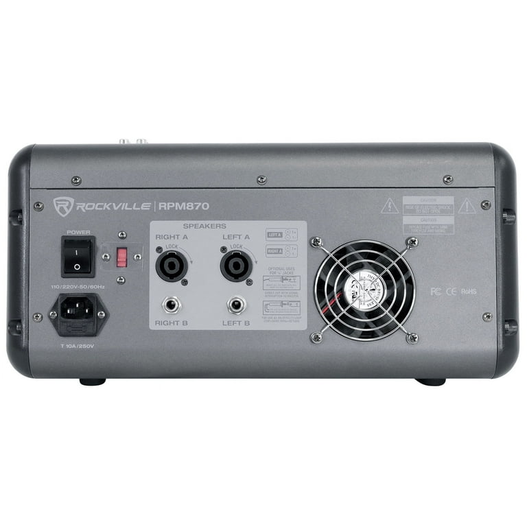 Rockville RPM870 8Ch 6000w Mixer, Amplifier, USB, Effects Rockville RPM870 8Ch 6000w Mixer, Amplifier, USB, Effects