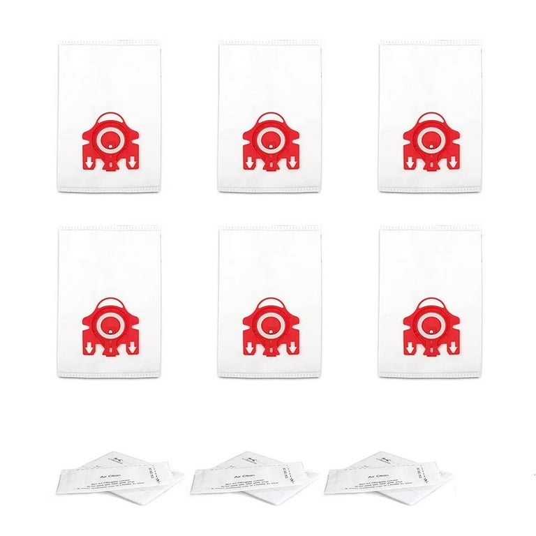 3D Airclean Dust Bag For FJM Vacuum Bags Replacement Compatible with Miele Compact C2 Complete C1 Compact C1 S246 S256i S300 S700 S4000 and S6000 Series canis 6 Pack Dust Bags 3