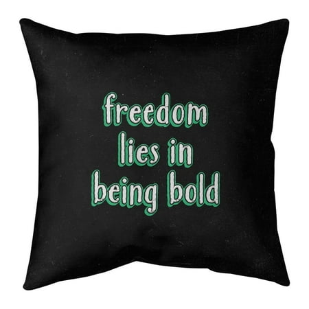 UPC: 0670507572197 | ArtVerse Quotes Be Bold Inspirational Quote Chalkboard Style Pillow-Faux Suede 20 x 20 Large