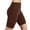 Brown, variant on Admvng Athletic Shorts for Women Basic High Waisted Workout Leggings Tummy Control Yoga Shorts S-3XL