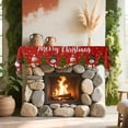 thumbnail image 2 of Fireplace Scarf Cover – Decorative, Heat-Resistant & Tear-Resistant Fireplace Shawl, Easy Slip-On Installation, Protective Firebox Decor in Christmas Pattern, 1 Scarf, 2 of 7