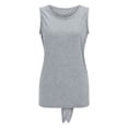 thumbnail image 7 of High Neck Workout Tank Tops for Women Sleeveless Summer Athletic Tank Tops Open Back T-Shirt Running Muscle Tank Yoga Shirts Stretch Gym Clothes (Grey,L), 7 of 7