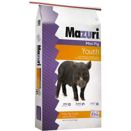 Mazuri Mini Pig Youth Diet Pig Food  25 lb Bag