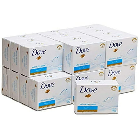 Dove Beauty Bars Soap White, Gentle Exfoliating- 135G / 4.76Oz X 24 Pack