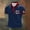 Blue, variant on Men's Shirt with Embroidered Maple for Canada Day Celebration Comfortable Casual Knit Top Everyday Wear