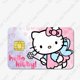 thumbnail image 3 of Hello Kittys-pegatina de tarjeta de débito y crédito, calcomanía de Anime Sanrios Diy, Kirby, impermeable, póker, película adhesiva, piel para Chip grande y pequeño, 3 of 4
