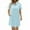 Light Blue, variant on Young Adult Dresses Women's Striped Sleeveless Round Neck Fitted Mid Short Dress S-2XL Gift for Her