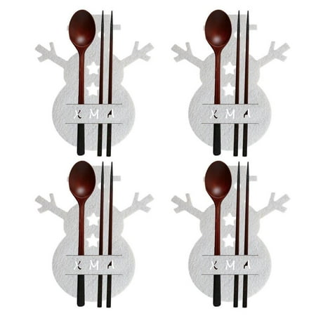 

Vokewalm Christmas Snowman Tableware Holder Holiday Tableware Holder Pouch Party Knives Forks Covers for Party Dinner Table Decorations Ornaments functional