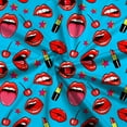 thumbnail image 5 of CLOOCL Oversized Women T-Shirt Cartoon Sexy Red Lips Print Tops Hip Hop Style Long Sleeve Shirts, 5 of 6