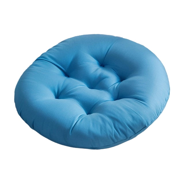 Cojín redondo para silla, decorativo, de 16 pulgadas, cómodo y moderno, para dormitorio, jardín, oficina, cocina y hogar. Azul