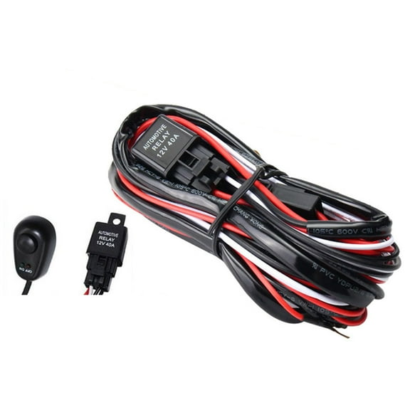LED Light Bar Wiring Kit On Off Power Switch Relay Wiring Harness Universal for Off Road LED Work Light Driving Fog Lights DT Connector