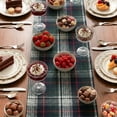 thumbnail image 3 of Sm:)e Spring Winter Rustic Farmhouse Plaid Halloween Table Runner 13x120 Inch, Dark Blue Green Check Holiday Decor, 3 of 8
