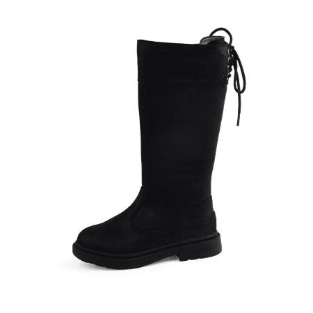

TARANIS Kids Fashion Comfortable Classic Lace-up Design Knee-high Winter Boots With Zipper For Girls
