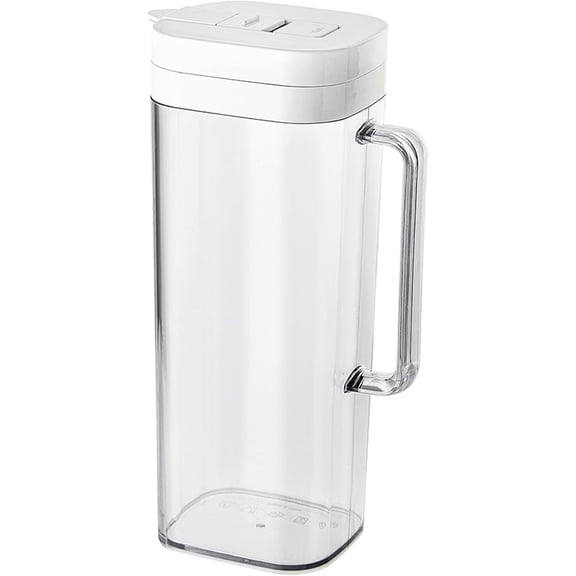 ABPETE 2 Quart Pitcher with Lid 2L Plastic Clear Water Pitcher for Fridge with Handle & Switch Lock Leakproof Water Container for Fridge, Juice, Iced Tea, Coffee