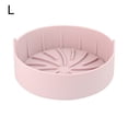 thumbnail image 4 of Accesorios Inteprter para freidora de aire olla de silicona Antiadherente Cesta resistente al calor Revestimiento de placa de barbacoa de pan color Rosado 22cm, 4 of 6