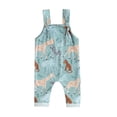 thumbnail image 1 of Gupgi Baby Boy Girl Spring Overalls Infant Cartoon Animal Print Sleeveless Square Neck Suspender Pants, 1 of 9