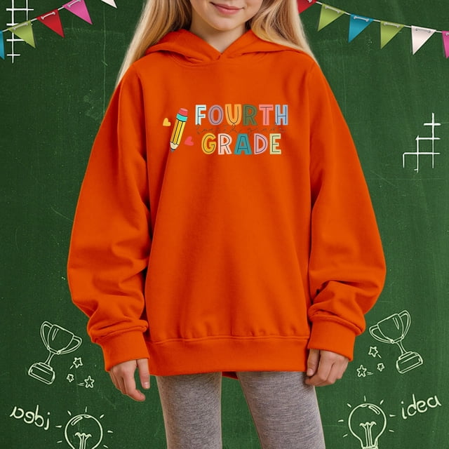 Chandail en Molleton à Manches Longues pour Garçons, Chandail en Molleton Imprimé à Capuche, Chandail Col Rond, Chemise Chaude Automne Hiver pour Filles 3-4 Ans