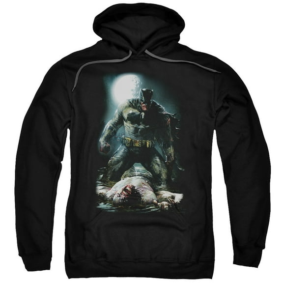Batman Mudhole Adult Pullover Hoodie Sweatshirt Black