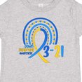 thumbnail image 4 of Inktastic 3-21 World Down Syndrome Day Blue and Yellow Rainbow Ribbon Boys or Girls Baby T-Shirt, 4 of 5