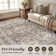 thumbnail image 4 of SIXHOME 5'x7' Rugs for Living Room Washable Vintage Floral Carpet Soft Distressed Area Rug Non Slip for Bedroom Dining Room Office Indoor Modern Home Decor Taupe, 4 of 7