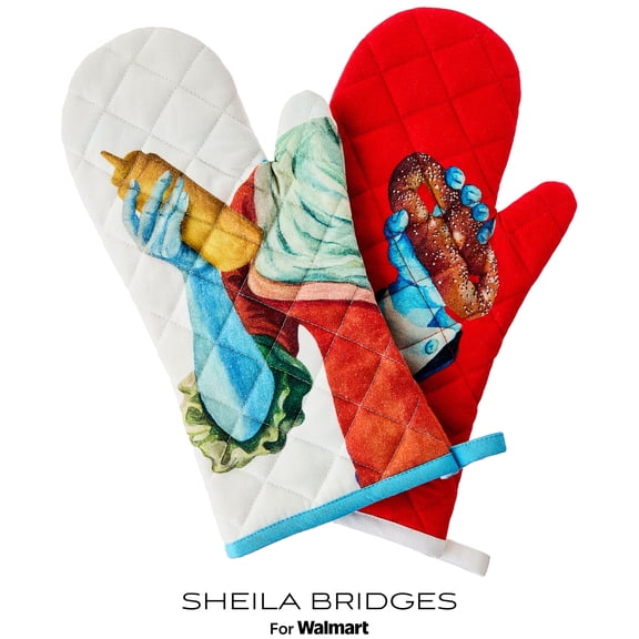 Sheila Bridges Philadelphia Collection Multicolor Cotton Oven Mitts, 2 Count