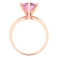 thumbnail image 4 of Solitaire Engagement Ring for Women - 2.5ct Simulated Pink Diamond in 14K Rose Gold Promise Ring, 4 of 6