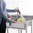 thumbnail image 4 of Stainless steel multi-purpose sink, multi-style prep sink, freestanding with three-way pre-rinse faucet, under-sink shelf and hot and cold water kit, suitable for restaurants, commercial ki, 4 of 9