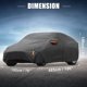 thumbnail image 5 of Car Cover for Tesla Model Y 2020-2023 210T Polyester Outdoor Full Car Cover All Weather Waterproof with Driver Door Zipper License Plate Vent  Black, 5 of 5