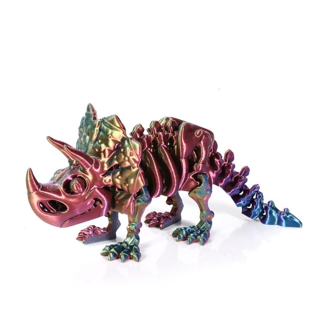 A 3D Printed Dinosaur Skull Movable Joints Fidget Toy Anxiety Relief For Adults Collectible Decor Unique Gift For Home Office Display