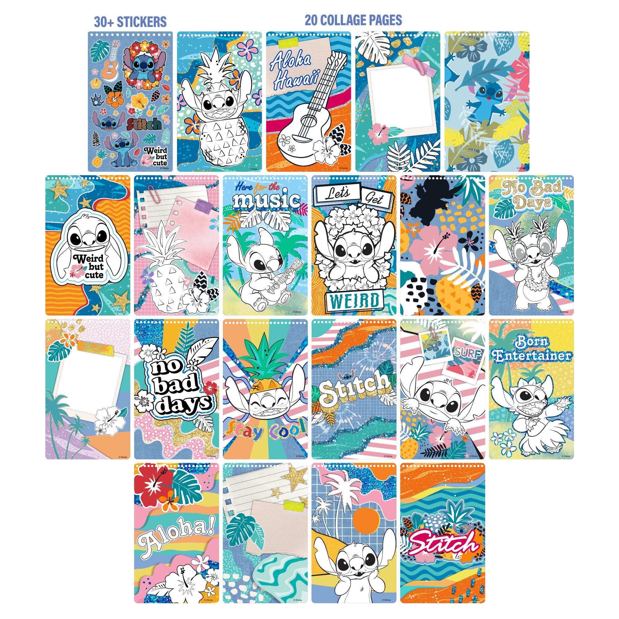 Fashion Angels Stitch Design Set - Includes 15 Posters and 7 Sticker Pages for Creative Collage Art