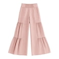 thumbnail image 5 of Kelon Womens Wide Leg Pants with Pockets High Waist Adjustable Knot Loose Casual Trousers Business Work Casual Pants S, 5 of 9