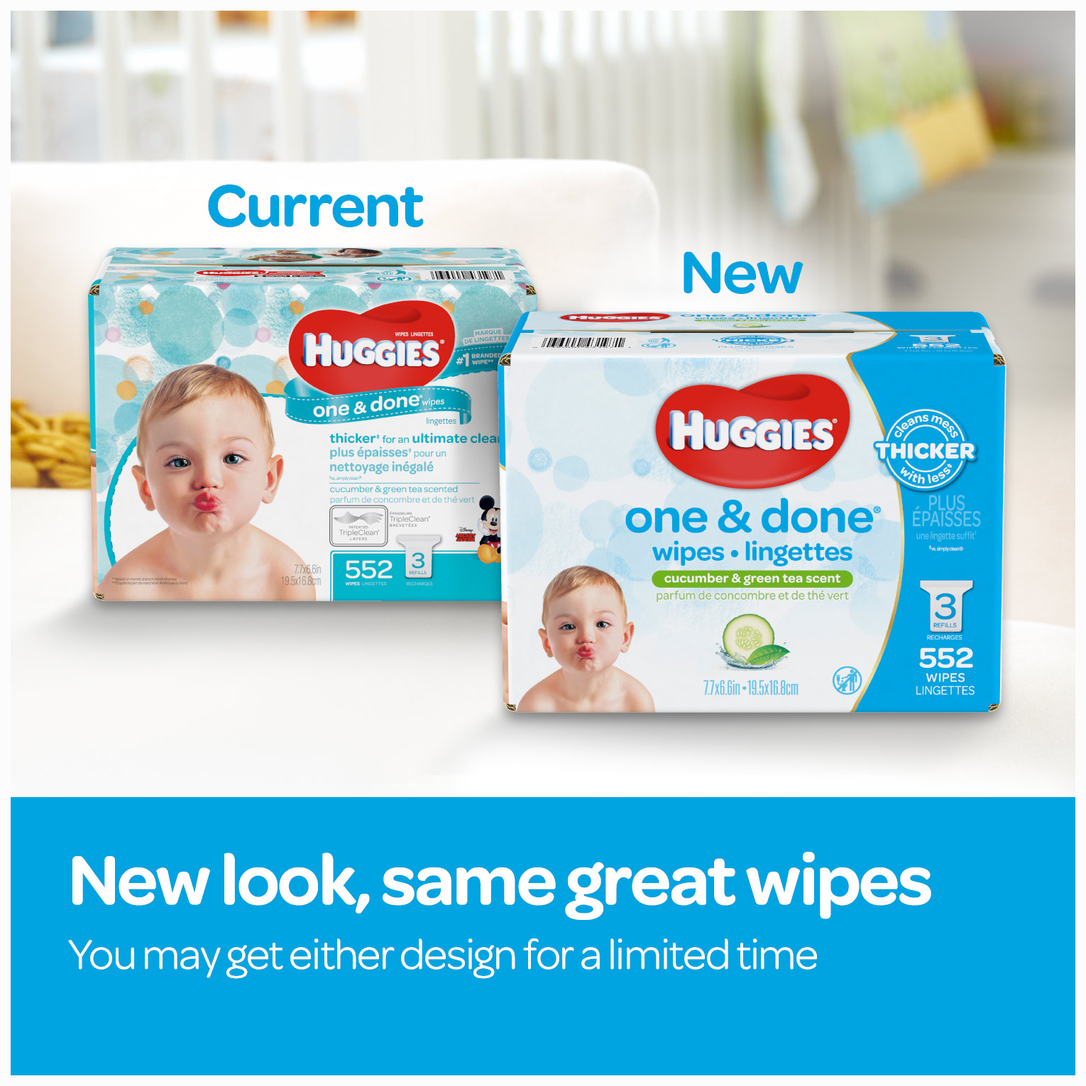 Huggies One & Done Cucumber & Green Tea Baby Wipes (64 Count) - image 2 of 10