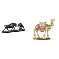 thumbnail image 1 of Estatua de escritorio,Figura decorativa de pelea de toros y osos,Colecciones de esculturas de toros,artesanía de resina,decoración,Figura de escritorio,Figura de camello,decoración, 1 of 8
