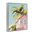thumbnail image 2 of Stupell Industries Contemporary Pink House Palm Tree Gray Framed Giclee Art, 11 x 14, by The Prints Vibe, 2 of 8
