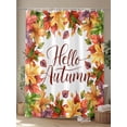 thumbnail image 4 of Fsddascl Maple Leaves Thanksgiving Shower Curtain Set - Long 72" x 84" Washable Bathtub Curtain with 12 Hooks, Fall Botanical Autumn Leaf Waterproof Fabric Stall Shower Curtains for Bathroom/Bathtub, 4 of 6