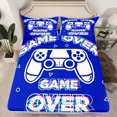 thumbnail image 2 of Homewish Video Game Controller Queen Sheet Sets, Blue Cartoon Gamepad Flat Sheet, Teens Kids Girls Boys Queen Fitted Sheet, Microfiber Bedroom Decor, 4pcs, 2 of 7